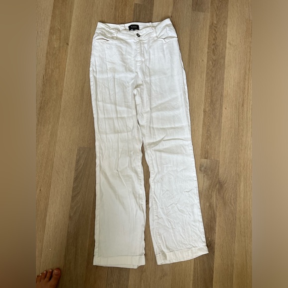 White linen blend trouser - Picture 3 of 4